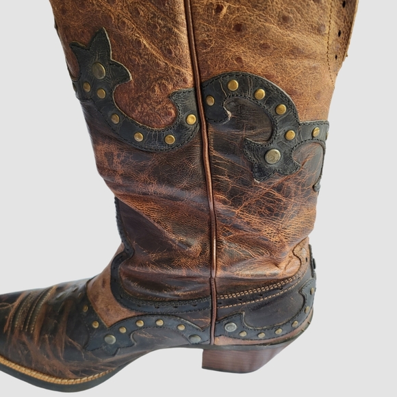 Ariat Rogue Pointed Snipped Toe Cowboy Boots Size 7B Leather - Picture 8 of 16